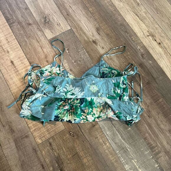 H&M Cropped Ruffle Top size S - Picture 2 of 8